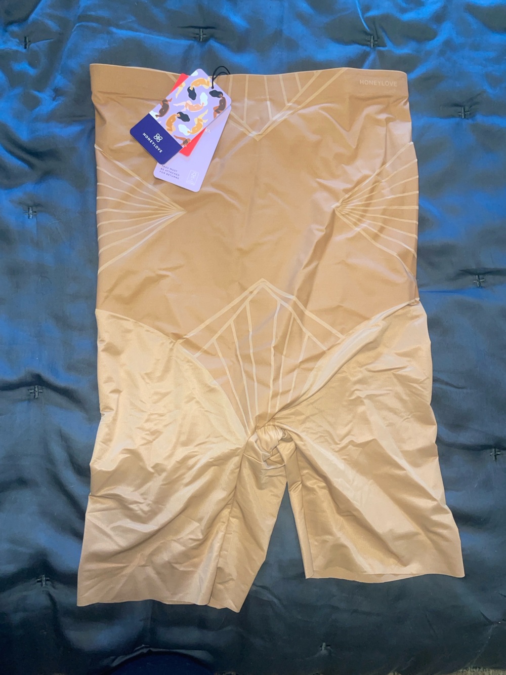 Honeylove Tan Shadowsculpt High Waist Short Shapewear (Color: Sand)